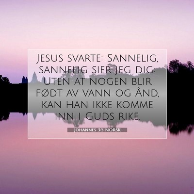 Picture 07 - Johannes 3:5 NORSK - Jesus svarte: Sannelig, sannelig sier jeg dig: - Bible Verse Picture
