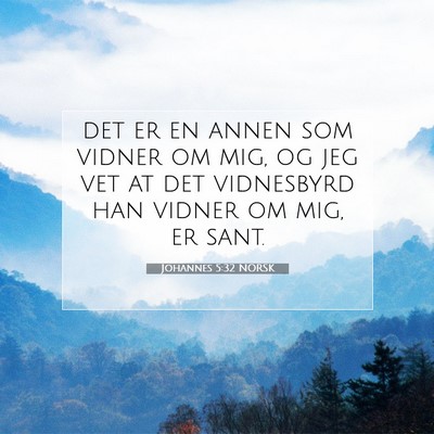 Picture 07 - Johannes 5:32 NORSK - det er en annen som vidner om mig, og jeg vet at - Bible Verse Picture