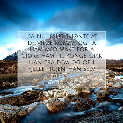 Picture 07 - Johannes 6:15 NORSK - Da nu Jesus skjønte at de vilde komme og ta ham - Bible Verse Picture