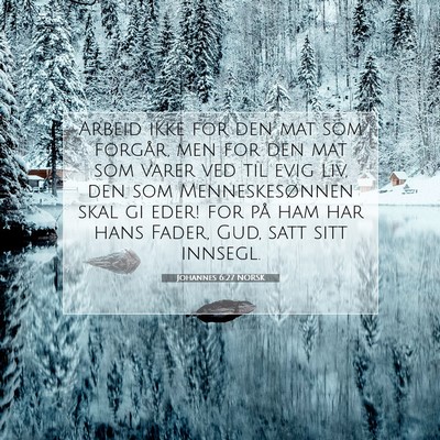 Picture 07 - Johannes 6:27 NORSK - Arbeid ikke for den mat som forgår, men for den - Bible Verse Picture