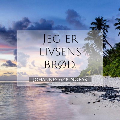 Picture 07 - Johannes 6:48 NORSK - Jeg er livsens - Bible Verse Picture