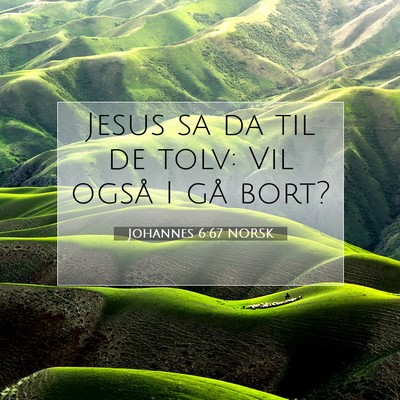 Picture 07 - Johannes 6:67 NORSK - Jesus sa da til de tolv: Vil også I gå - Bible Verse Picture
