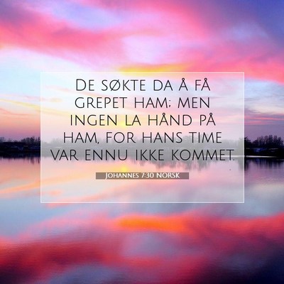 Picture 07 - Johannes 7:30 NORSK - De søkte da å få grepet ham; men ingen la - Bible Verse Picture