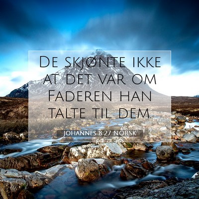 Picture 07 - Johannes 8:27 NORSK - De skjønte ikke at det var om Faderen han talte - Bible Verse Picture