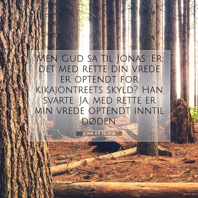 Picture 07 - Jona 4:9 NORSK - Men Gud sa til Jonas: Er det med rette din vrede - Bible Verse Picture