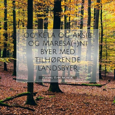 Picture 07 - Josvas 15:44 NORSK - og Ke'la og Aksib og Maresa(-)ni byer med - Bible Verse Picture