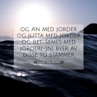 Picture 07 - Josvas 21:16 NORSK - og A'n med jorder og Jutta med jorder og - Bible Verse Picture