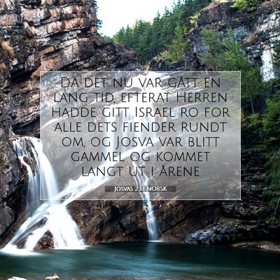 Picture 07 - Josvas 23:1 NORSK - Da det nu var gått en lang tid, efterat Herren - Bible Verse Picture