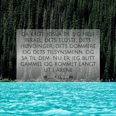 Picture 07 - Josvas 23:2 NORSK - da kalte Josva til sig hele Israel, dets eldste, - Bible Verse Picture