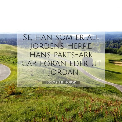 Picture 07 - Josvas 3:11 NORSK - Se, han som er all jordens Herre, hans pakts-ark - Bible Verse Picture