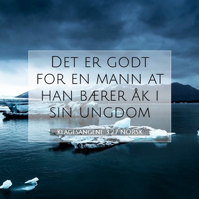 Picture 07 - Klagesangene 3:27 NORSK - Det er godt for en mann at han bærer åk i sin - Bible Verse Picture