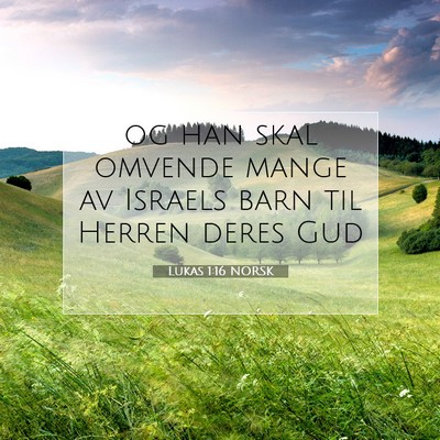 Picture 07 - Lukas 1:16 NORSK - og han skal omvende mange av Israels barn til - Bible Verse Picture