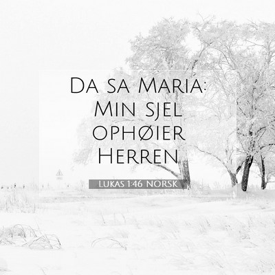 Picture 07 - Lukas 1:46 NORSK - Da sa Maria: Min sjel ophøier - Bible Verse Picture