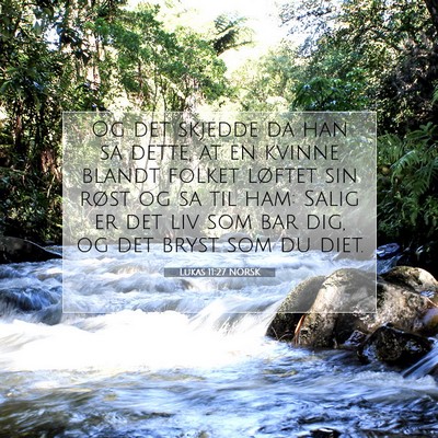Picture 07 - Lukas 11:27 NORSK - Og det skjedde da han sa dette, at en kvinne - Bible Verse Picture