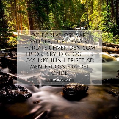 Picture 07 - Lukas 11:4 NORSK - og forlat oss våre synder, for også vi forlater - Bible Verse Picture