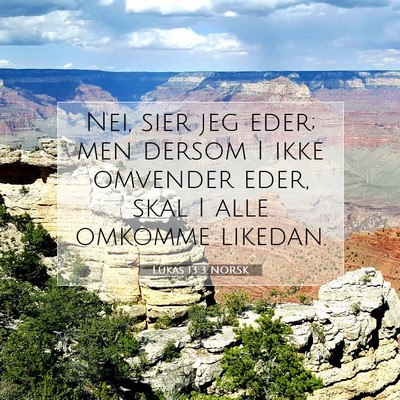 Picture 07 - Lukas 13:3 NORSK - Nei, sier jeg eder; men dersom I ikke omvender - Bible Verse Picture