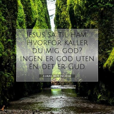 Picture 07 - Lukas 18:19 NORSK - Jesus sa til ham: Hvorfor kaller du mig god? - Bible Verse Picture