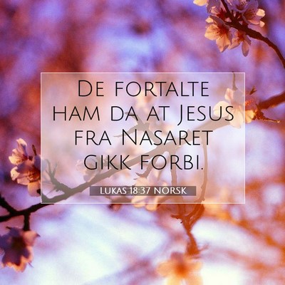 Picture 07 - Lukas 18:37 NORSK - De fortalte ham da at Jesus fra Nasaret gikk - Bible Verse Picture