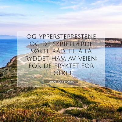 Picture 07 - Lukas 22:2 NORSK - og yppersteprestene og de skriftlærde søkte - Bible Verse Picture
