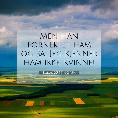 Picture 07 - Lukas 22:57 NORSK - Men han fornektet ham og sa: Jeg kjenner ham - Bible Verse Picture