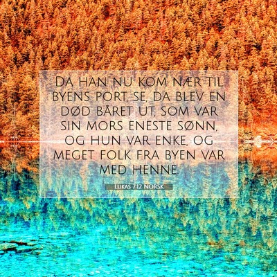 Picture 07 - Lukas 7:12 NORSK - Da han nu kom nær til byens port, se, da blev en - Bible Verse Picture