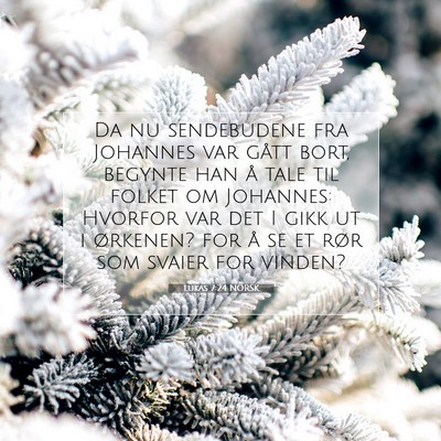 Picture 07 - Lukas 7:24 NORSK - Da nu sendebudene fra Johannes var gått bort, - Bible Verse Picture
