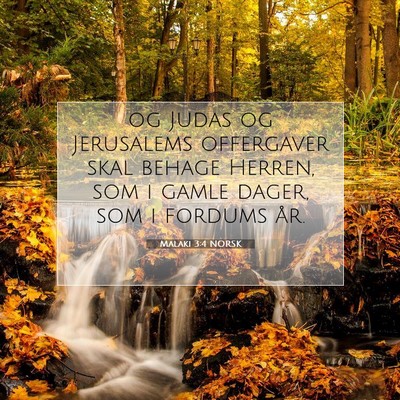 Picture 07 - Malaki 3:4 NORSK - og Judas og Jerusalems offergaver skal behage - Bible Verse Picture