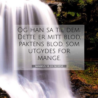 Picture 07 - Markus 14:24 NORSK - Og han sa til dem: Dette er mitt blod, paktens - Bible Verse Picture