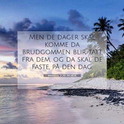 Picture 07 - Markus 2:20 NORSK - Men de dager skal komme da brudgommen blir tatt - Bible Verse Picture