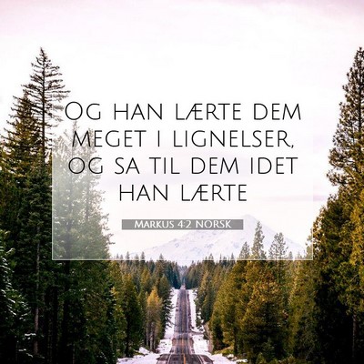 Picture 07 - Markus 4:2 NORSK - Og han lærte dem meget i lignelser, og sa til - Bible Verse Picture