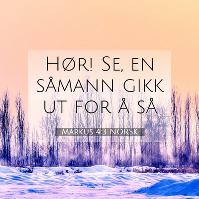Picture 07 - Markus 4:3 NORSK - Hør! Se, en såmann gikk ut for å - Bible Verse Picture