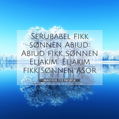 Picture 07 - Matteus 1:13 NORSK - Serubabel fikk sønnen Abiud; Abiud fikk sønnen - Bible Verse Picture
