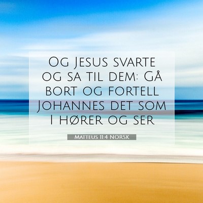 Picture 07 - Matteus 11:4 NORSK - Og Jesus svarte og sa til dem: Gå bort og - Bible Verse Picture