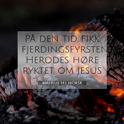 Picture 07 - Matteus 14:1 NORSK - På den tid fikk fjerdingsfyrsten Herodes høre - Bible Verse Picture