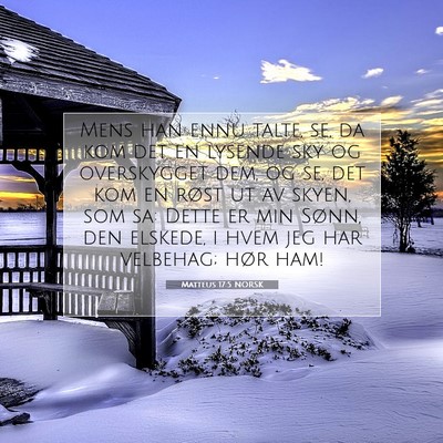 Picture 07 - Matteus 17:5 NORSK - Mens han ennu talte, se, da kom det en lysende - Bible Verse Picture