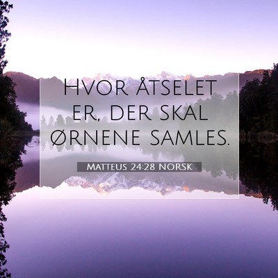 Picture 07 - Matteus 24:28 NORSK - Hvor åtselet er, der skal ørnene - Bible Verse Picture