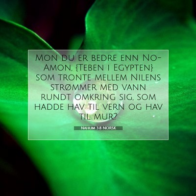Picture 07 - Nahum 3:8 NORSK - Mon du er bedre enn No-Amon, {Teben i Egypten} - Bible Verse Picture
