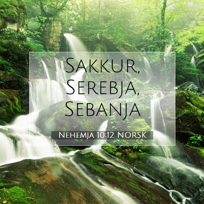 Picture 07 - Nehemja 10:12 NORSK - Sakkur, Serebja, - Bible Verse Picture