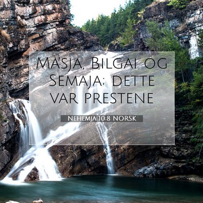 Picture 07 - Nehemja 10:8 NORSK - Ma'sja, Bilgai og Semaja; dette var - Bible Verse Picture