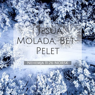 Picture 07 - Nehemja 11:26 NORSK - i Jesua, Molada, - Bible Verse Picture