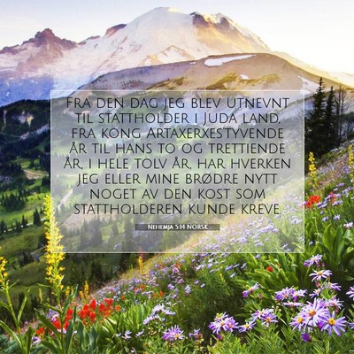 Picture 07 - Nehemja 5:14 NORSK - Fra den dag jeg blev utnevnt til stattholder i - Bible Verse Picture