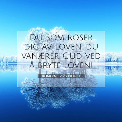 Picture 07 - Romerne 2:23 NORSK - Du som roser dig av loven, du vanærer Gud ved å - Bible Verse Picture