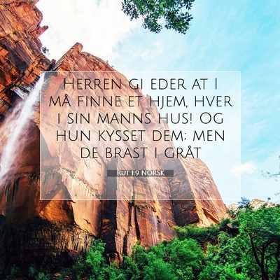 Picture 07 - Rut 1:9 NORSK - Herren gi eder at I må finne et hjem, hver i sin - Bible Verse Picture