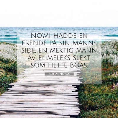 Picture 07 - Rut 2:1 NORSK - No'mi hadde en frende på sin manns side, en - Bible Verse Picture