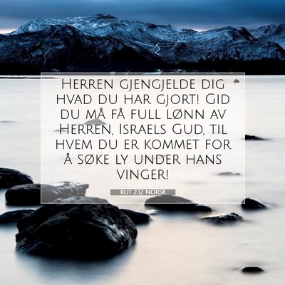 Picture 07 - Rut 2:12 NORSK - Herren gjengjelde dig hvad du har gjort! Gid du - Bible Verse Picture