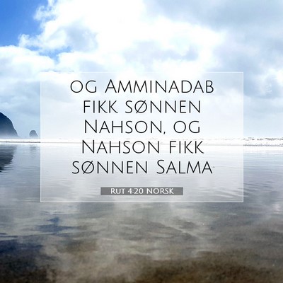 Picture 07 - Rut 4:20 NORSK - og Amminadab fikk sønnen Nahson, og Nahson fikk - Bible Verse Picture