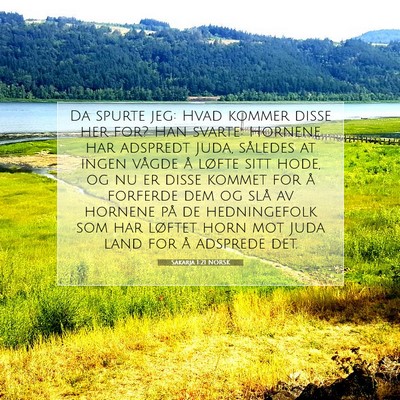 Picture 07 - Sakarja 1:21 NORSK - Da spurte jeg: Hvad kommer disse her for? Han - Bible Verse Picture