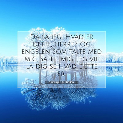 Picture 07 - Sakarja 1:9 NORSK - Da sa jeg: Hvad er dette, herre? Og engelen som - Bible Verse Picture