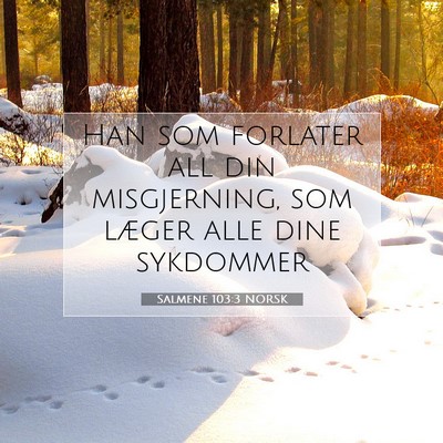 Picture 07 - Salmene 103:3 NORSK - Han som forlater all din misgjerning, som læger - Bible Verse Picture