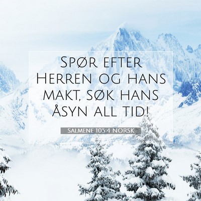 Picture 07 - Salmene 105:4 NORSK - Spør efter Herren og hans makt, søk hans åsyn - Bible Verse Picture
